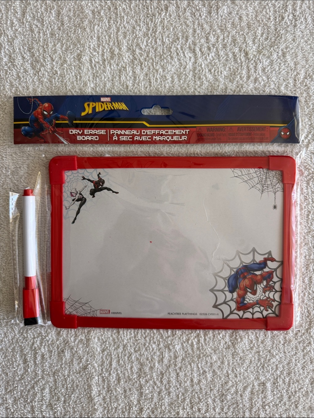 Marvel Spider-Man Red Dry Erase Drawing Board with Marker